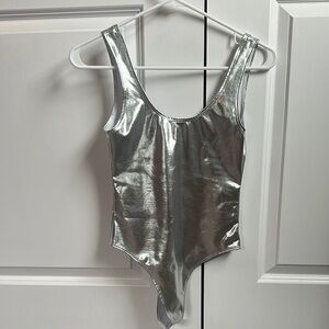 Amazon Silver Bodysuit Top